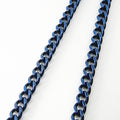 純チタン ネックレス チェーン IPブルー 50cm キヘイ （ 喜平 ） 5.6mm幅 C50BB