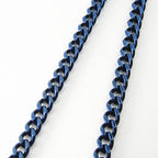 純チタン ネックレス チェーン IPブルー 50cm キヘイ （ 喜平 ） 5.6mm幅 C50BB