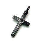 純チタンペンダントトップ クロス IPグレー T128G