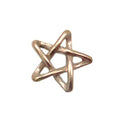 Pure Titanium Pendant Top, Pentagon, IP Gold T135P