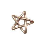 Pure Titanium Pendant Top, Pentagon, IP Gold T135P