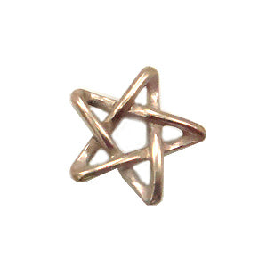 Pure Titanium Pendant Top, Pentagon, IP Gold T135P