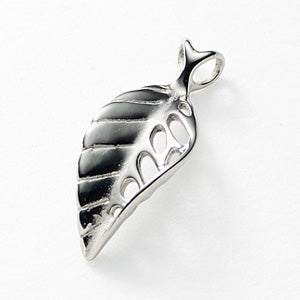 Pure Titanium Pendant Top - Leaf T136