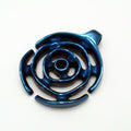 Pure Titanium Pendant Top Ripples IP Blue T181BL