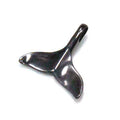 Pure Titanium Whale Tail Pendant Top, IP Gray, T24G