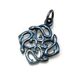 Pure Titanium Pendant Top Arabesque IP Blue T39BL