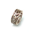 Pure Titanium Pendant Top, Openwork Bead (Small), IP Gold T45P