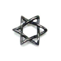 Pure Titanium Pendant Top, Open Cross Star, IP Grey, T47G