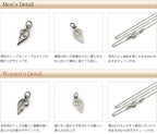 純チタンペアネックレス ツインハート 40cm 45cm T49T50pair