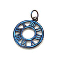 純チタンペンダントトップ サークル IPブルー T60BL