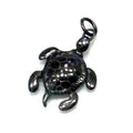 Pure Titanium Pendant Top, Turtle (Animal Series), IP Grey T62G