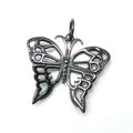 Pure Titanium Pendant Top, Butterfly (Animal Series), IP Gray T81G