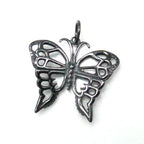Pure Titanium Pendant Top, Butterfly (Animal Series), IP Gray T81G