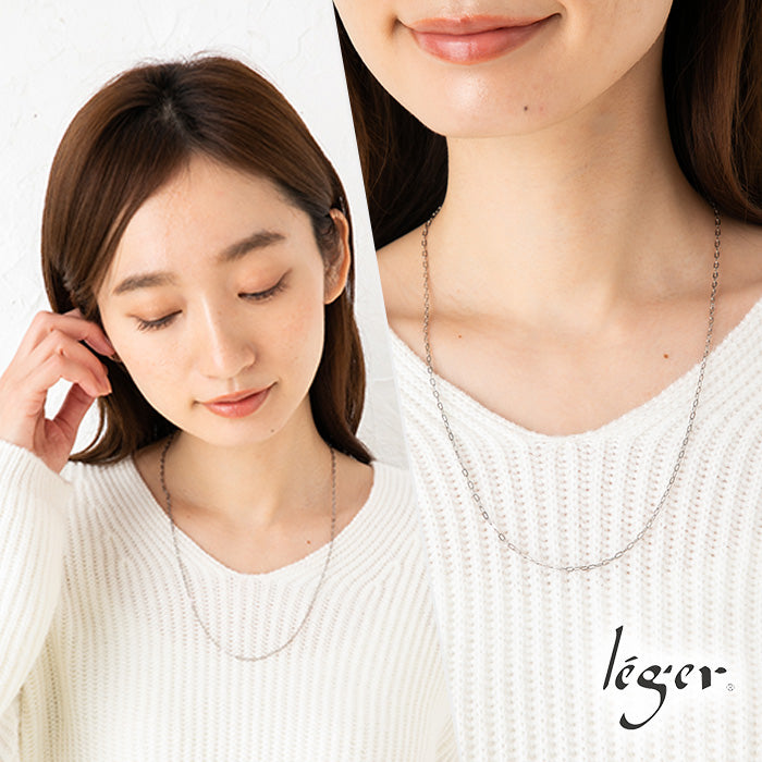 純チタン ネックレス チェーン 55cm 小判 2.0mm幅 AO55F
