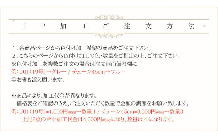 【IPカラーオーダー】 色付け加工 colorIP