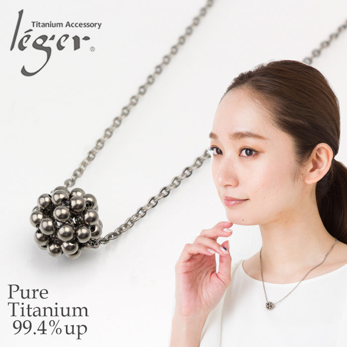 Pure Titanium Necklace (with adjuster) Braided Bead Necklace N002