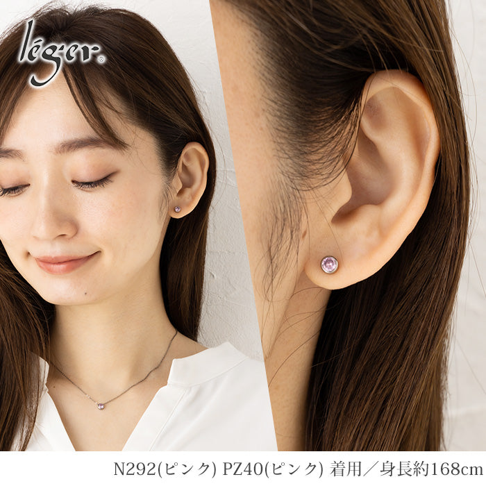 純チタン ピアス ジルコニア PZ40pair