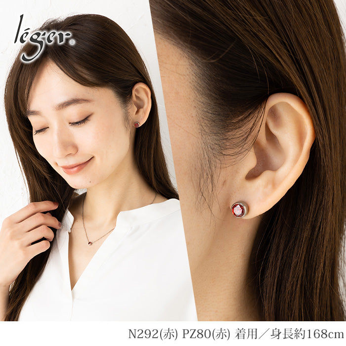 純チタンピアス（ポスト）ジルコニアPZ80pair