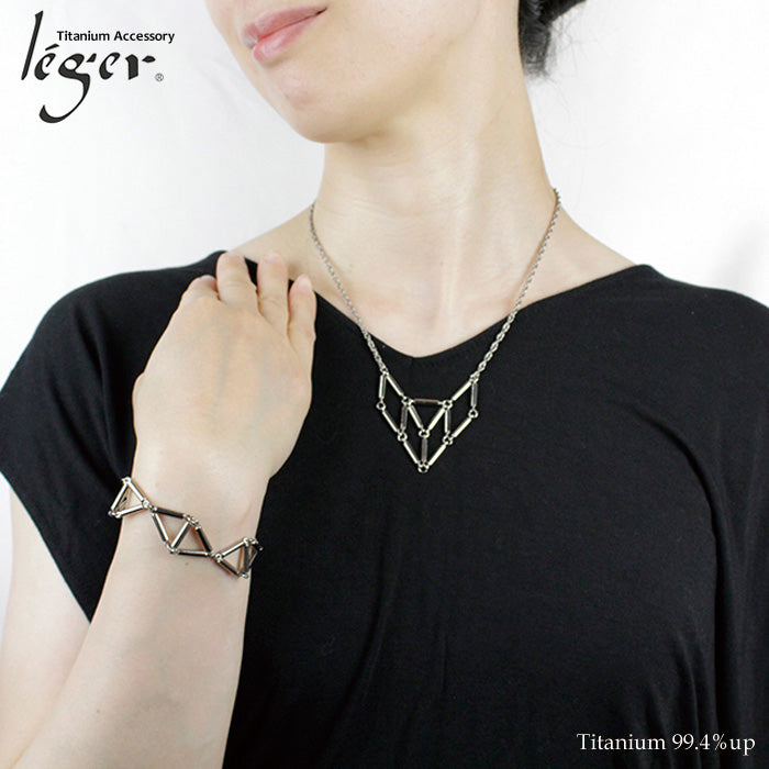純チタンネックレス トライアングルネックレス N028