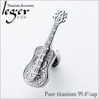[Courier delivery only] Pure titanium lapel pin, guitar PBG159