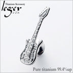 [Courier delivery only] Pure titanium pin brooch Electric guitar PBG160