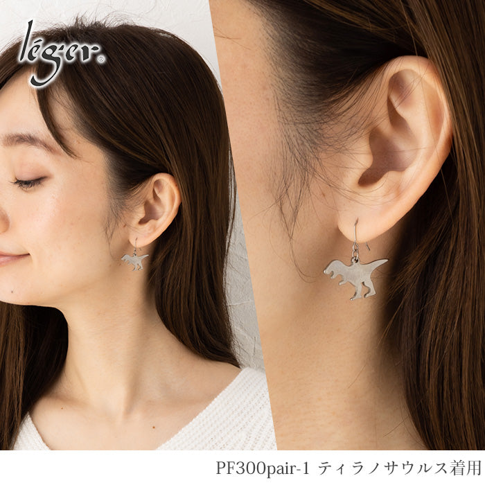 純チタン ピアス フック 両耳 ダイナソーズ PF300pair
