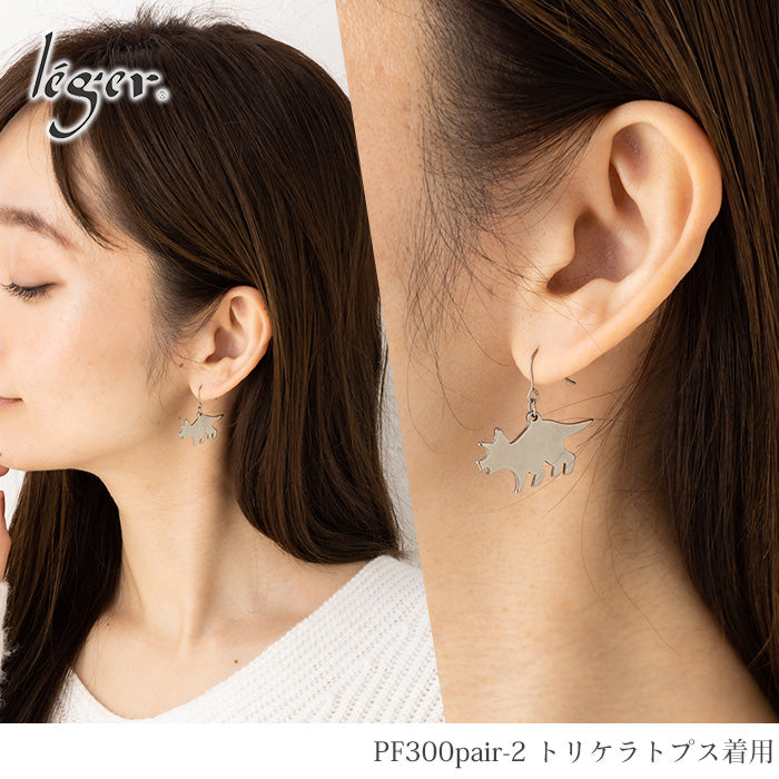 純チタン ピアス フック 両耳 ダイナソーズ PF300pair