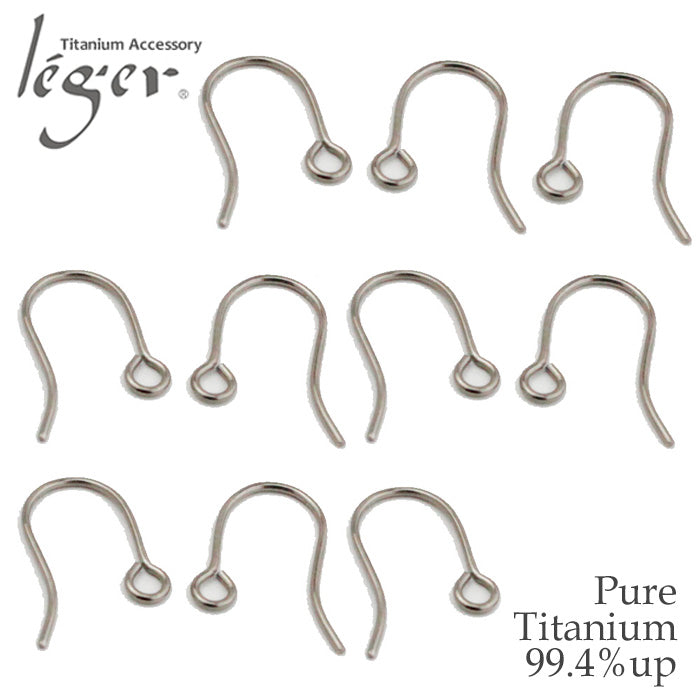 純チタンピアス フック金具（5ペア/10個セット） PF-5