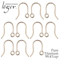 Pure Titanium Earring Findings IP Gold (Hook Type - 5 Pairs/10 Pieces) PF-P5