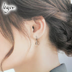 純チタン ピアス クリスタル ドロップ 10×6mm 両耳 フック PFN012pair