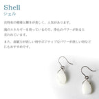 純チタン ピアス シェル ドロップ 11×8mm 両耳 フック PFN019pair