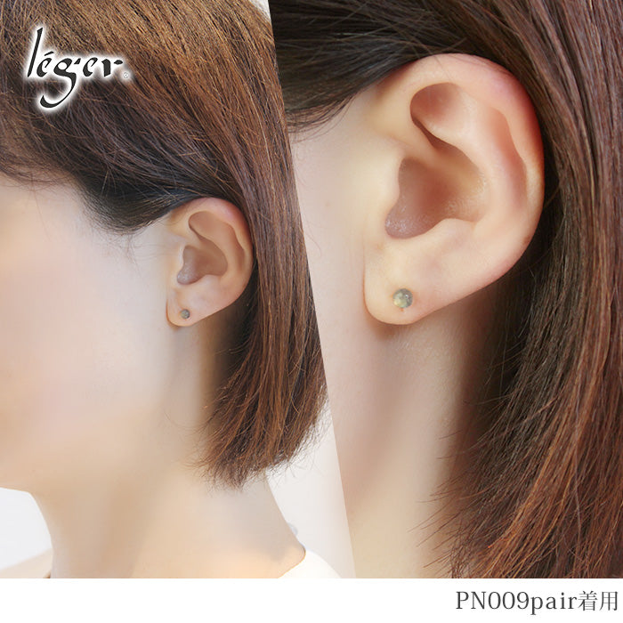 純チタン ピアス ラブラドライド PN009pair ポスト ラウンドカット 4mm 両耳