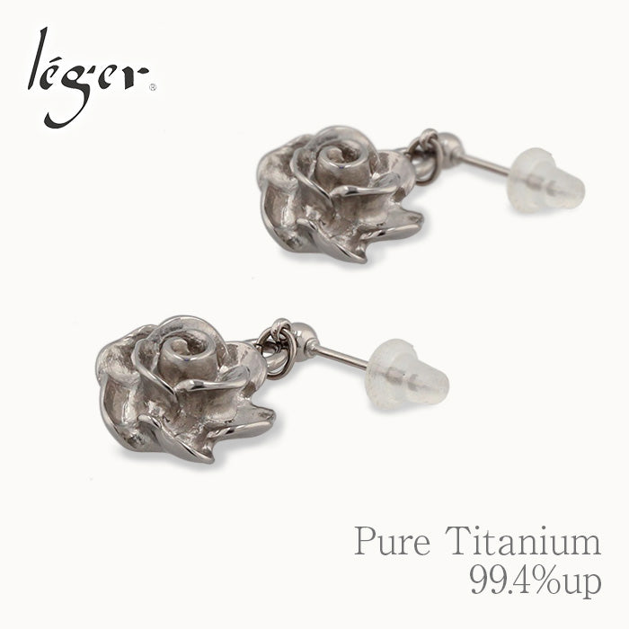 純チタン ピアス （ ポスト ） バラ PP141pair