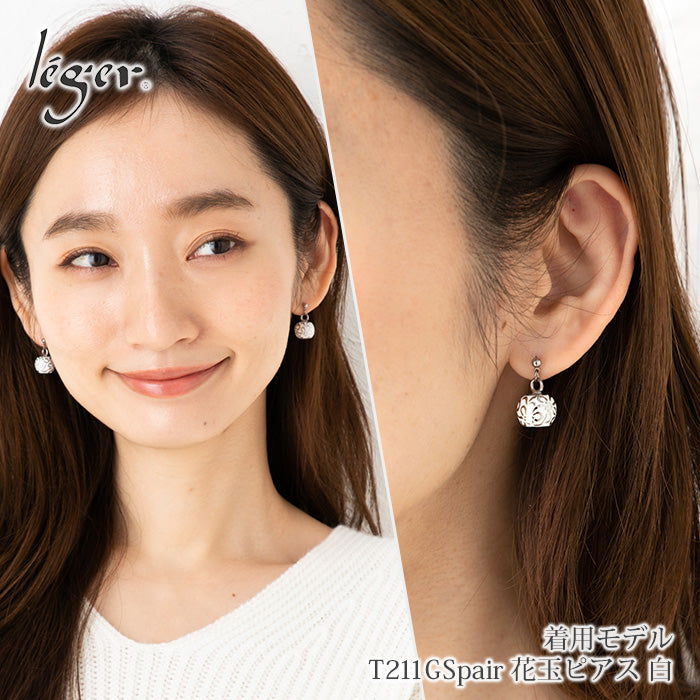 純チタン ピアス 花玉 小 PP211GSpair