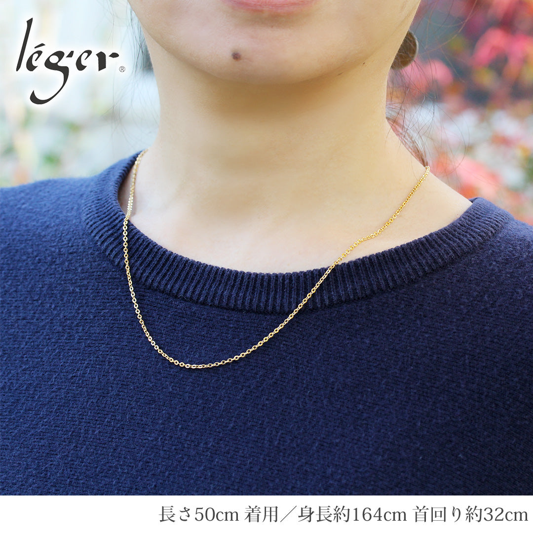 純チタン ネックレス チェーン IPゴールド 50cm アズキ （ 小豆 ） 2.0mm幅 A50GLF