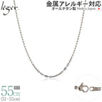 純チタン ネックレス チェーン 55cm 小判 2.0mm幅 AO55F