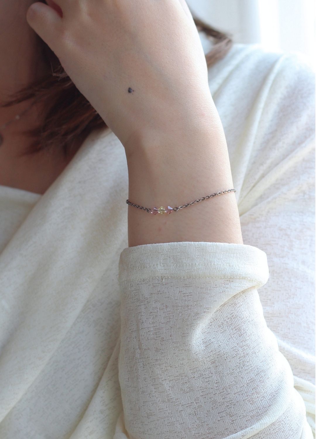 純チタンチェーンブレスレット　ルーセントブレス BR0260107