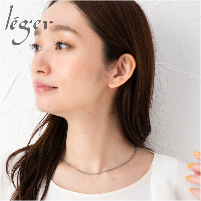 純チタン ネックレス チェーン 45cm スクリュー 2.2mm幅 BS45F