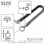 純チタン チェーン バイカラー IPブルー 50cm キヘイ （ 喜平 ） 5.6mm幅 C50M-BCB