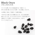 純チタン ピアス オニキス ドロップ 9×6mm 両耳 フックPFN013pair