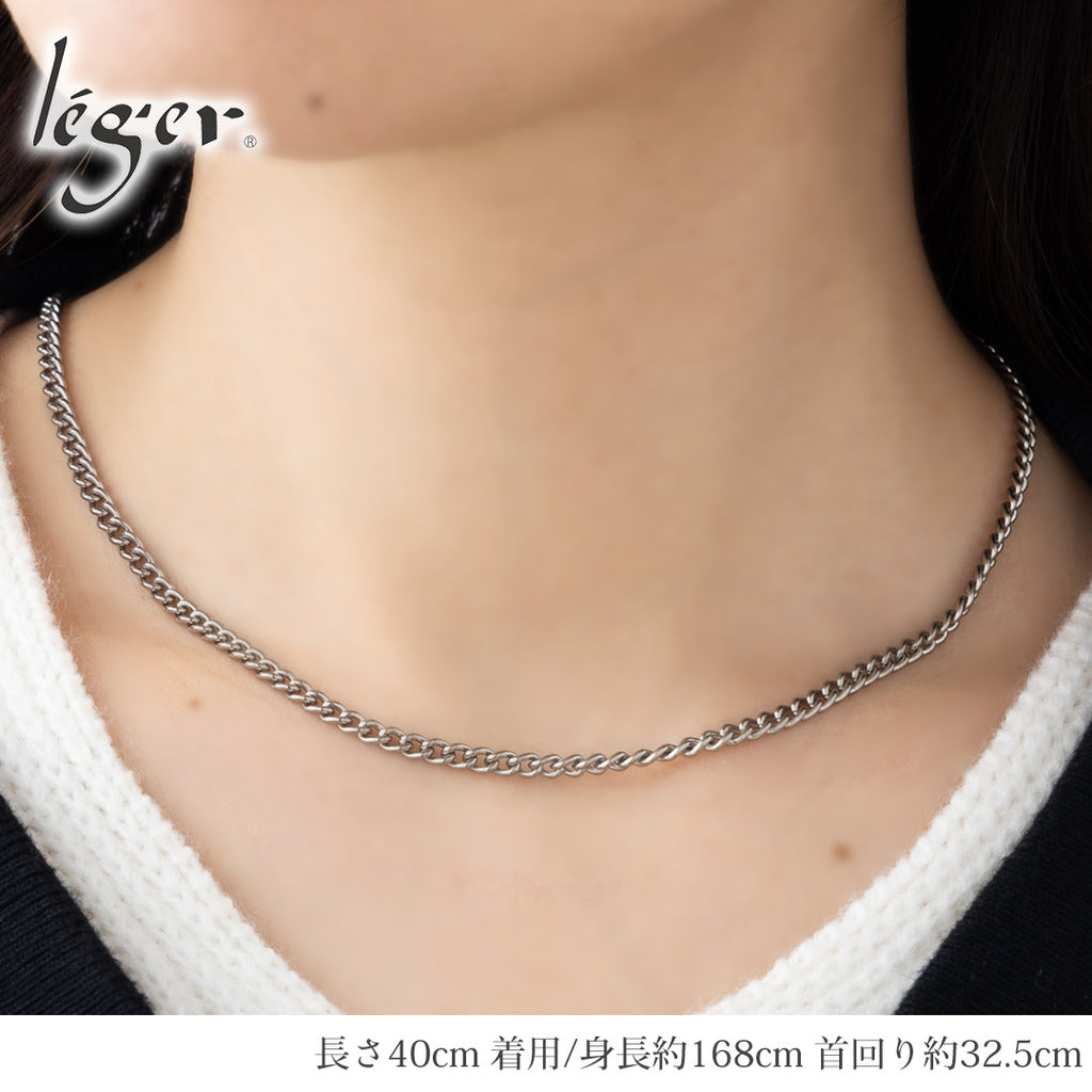 純チタン ネックレス チェーン 40cm キヘイ （ 喜平 ） 3.5mm幅 D40F