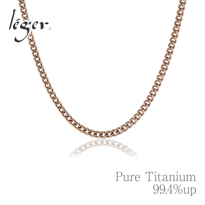 純チタン ネックレス チェーン IPゴールド 40cm キヘイ （ 喜平 ） 3.5mm幅 D40PF