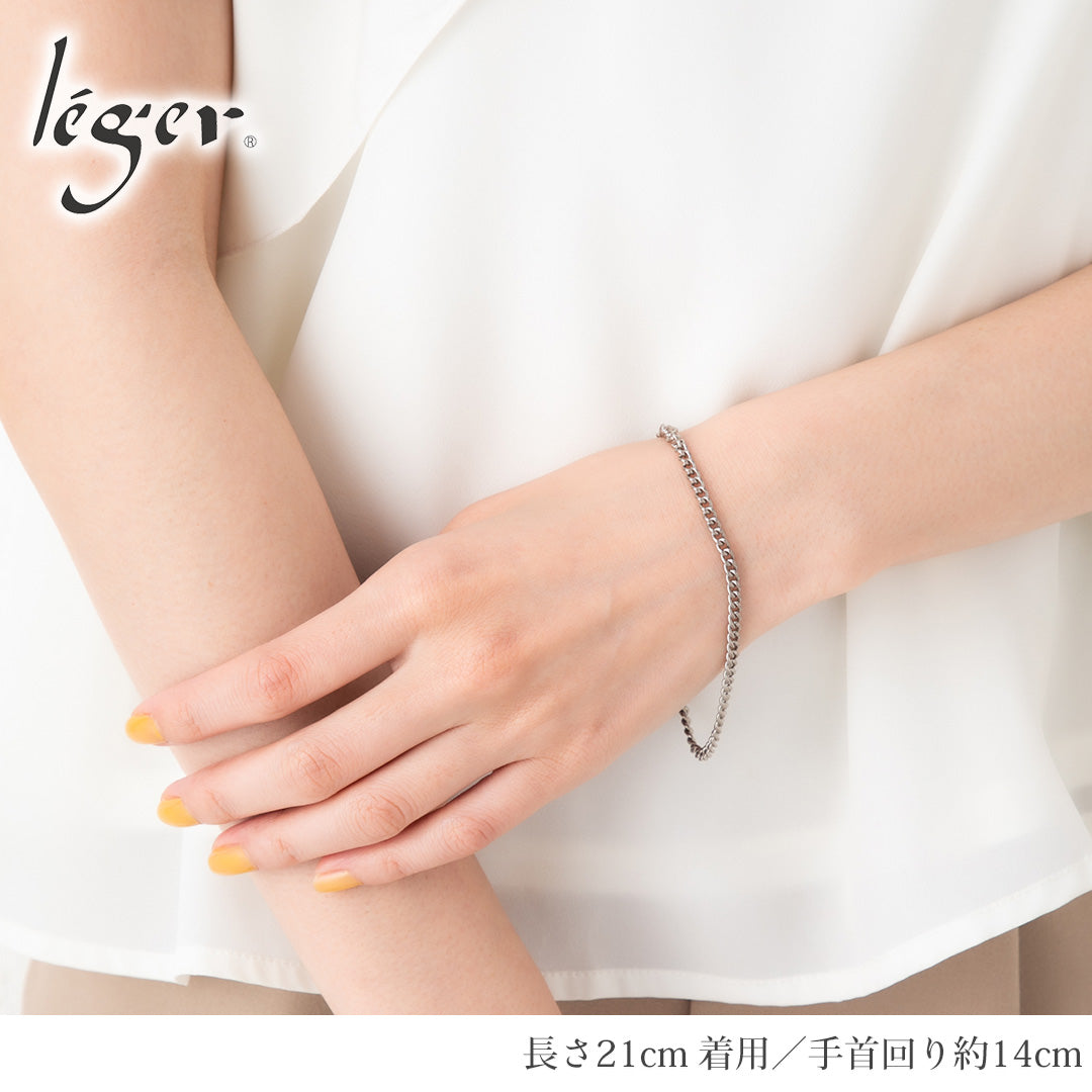 純チタン ブレスレット 21cm 〜 25cm キヘイ （ 喜平 ） 3.5mm幅 DV21F