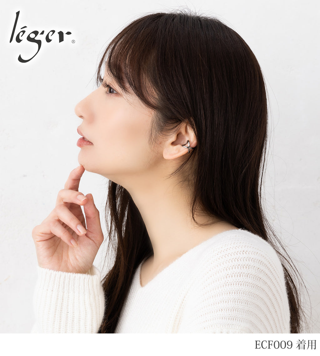 純チタン イヤーカフ クロス 片耳用 ECF009
