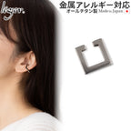 純チタン イヤーカフ  スクエア 2.9mm幅 片耳用 ECF011