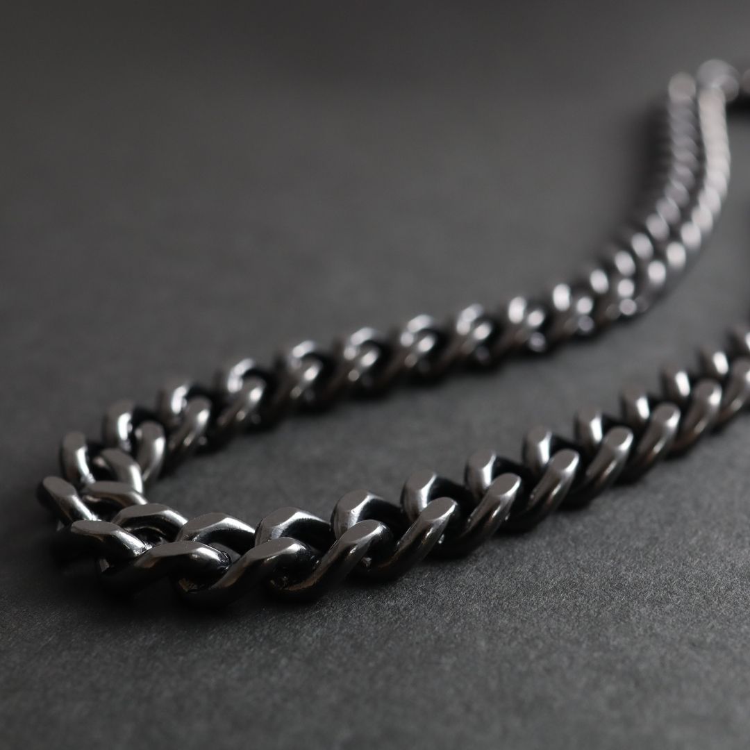 Pure Titanium Necklace Chain 50cm Curb 8.7mm Wide G50B