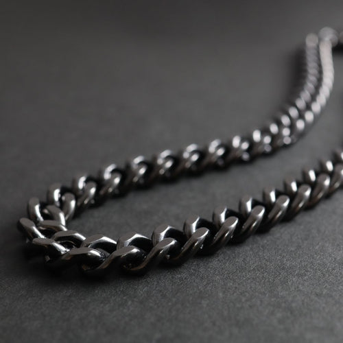 Pure Titanium Necklace Chain 50cm Curb 8.7mm Wide G50B