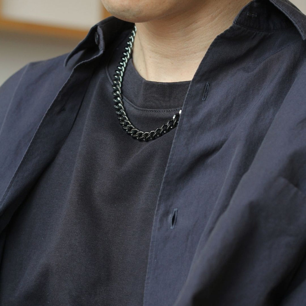 Pure Titanium Necklace Chain 50cm Curb 8.7mm Wide G50B