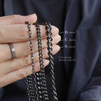 Pure Titanium Necklace Chain 50cm Curb 8.7mm Wide G50B