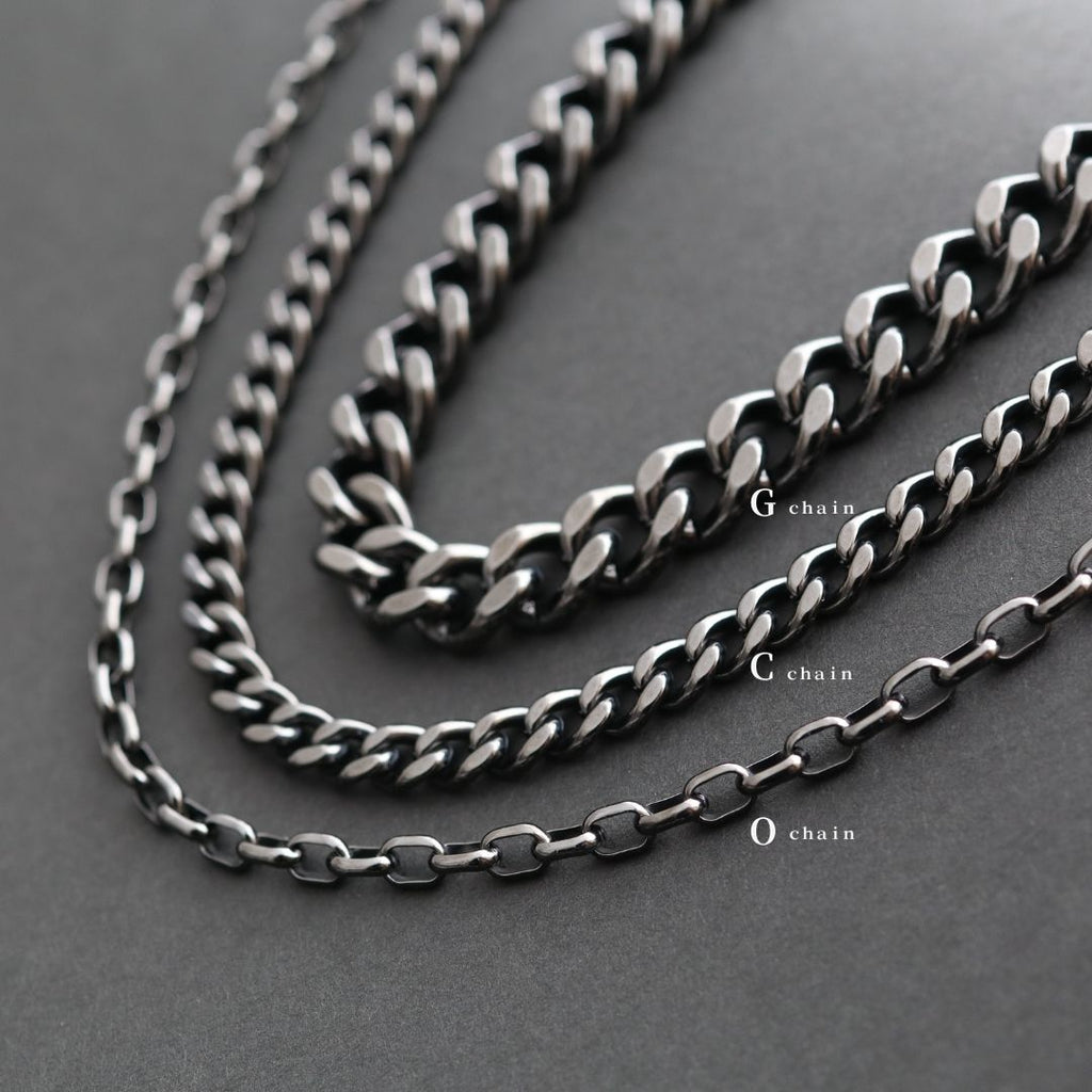 Pure Titanium Necklace Chain 50cm Curb 8.7mm Wide G50B